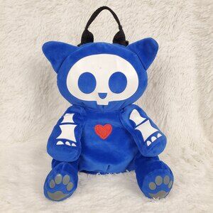Skelanimals Original Release Kit Cat Blue Deluxe Plush Backpack Bag